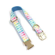 Load image into Gallery viewer, I Woof You Dog Walking Set - Dog Collar, Bow, Leash, Waste Bag Holder - Petponia