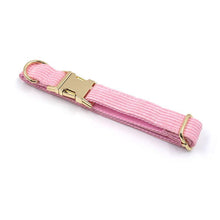 Load image into Gallery viewer, Pink Pleasure Corduroy Dog Collar with a Bow - Petponia