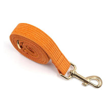 Load image into Gallery viewer, Sunrise Orange Corduroy Dog Leash - Petponia