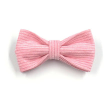 Load image into Gallery viewer, Pink Pleasure Corduroy Dog Collar with a Bow - Petponia