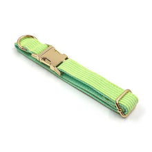 Load image into Gallery viewer, Fresh Lime Green Corduroy Dog Collar with a Bow - Petponia