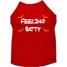 Load image into Gallery viewer, Feeling Batty Pet Shirt - XS / Red - Small / Red - Medium / Red - Large / Red - XL / Red - XXL / Red - XXXL / Red - 4XL / Red - 5XL / Red - 6XL / Red
