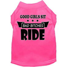 Load image into Gallery viewer, Bitches Ride Screen Print Pet Shirt - Petponia