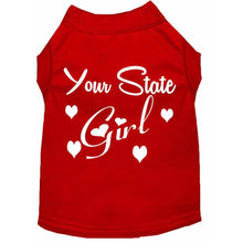 Load image into Gallery viewer, 'Your State' Girl Custom Dog Shirt - Petponia