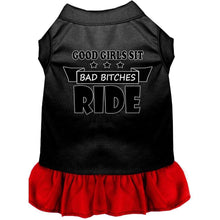 Load image into Gallery viewer, Bitches Ride Screen Print Dog Dress - Petponia