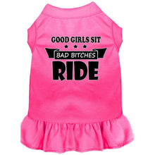 Load image into Gallery viewer, Bitches Ride Screen Print Dog Dress - Petponia