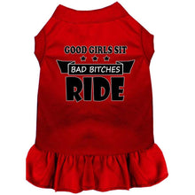Load image into Gallery viewer, Bitches Ride Screen Print Dog Dress - Petponia