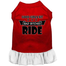Load image into Gallery viewer, Bitches Ride Screen Print Dog Dress - Petponia