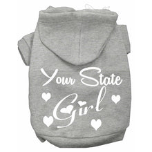 Load image into Gallery viewer, Custom 'Your State' Girl Dog Hoodie - Petponia