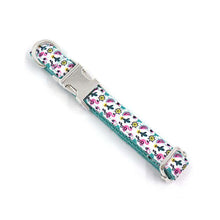 Load image into Gallery viewer, Flamingo Adventures Dog Collar with a Bowtie - Petponia