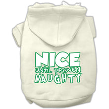 Load image into Gallery viewer, Nice until proven Naughty Pet Hoodie - White / XS - White / Small - White / Medium - White / Large - White / XL - White / XXL - White / XXXL - White / 4XL - White / 5XL - White / 6XL
