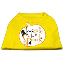 Load image into Gallery viewer, Too Cute to Spook Pet Shirt - XS / Yellow - Small / Yellow - Medium / Yellow - Large / Yellow - XL / Yellow - XXL / Yellow - XXXL / Yellow - 4XL / Yellow - 5XL / Yellow - 6XL / Yellow
