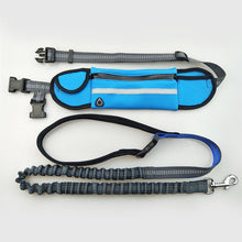 Load image into Gallery viewer, Handsfree Bungee Dog Leash with a Waist Multi-Purpose Bag - Blue