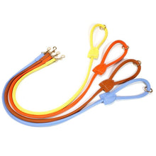 Load image into Gallery viewer, Luxe Vegan Leather Leash - Orange - Yellow - Blue - Brown