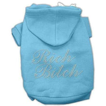 Load image into Gallery viewer, Rich Bitch Rhinestone Hoodies - Petponia