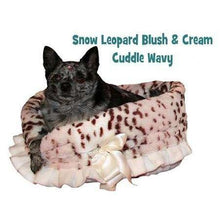 Load image into Gallery viewer, Snow Leopard Reversible Snuggle Bugs Pet Bed, Bag, and Car Seat in One - Petponia
