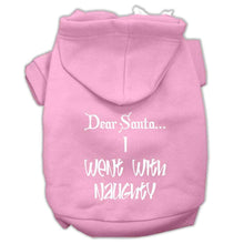 Load image into Gallery viewer, Dear Santa I Went with Naughty Screen Print Pet Hoodies - Petponia
