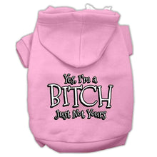 Load image into Gallery viewer, Yes Im a Bitch Just not Yours Screen Print Pet Hoodies - Petponia