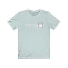Load image into Gallery viewer, Cats + Coffee Short Sleeve Tee - Petponia
