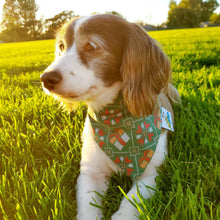 Load image into Gallery viewer, Christmas Presents Holiday Sweater Tie On Dog Bandana - Petponia
