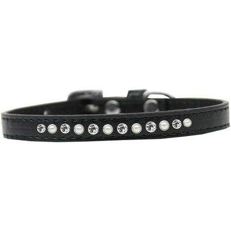 Pearl and Clear Crystal Puppy Collar - Petponia