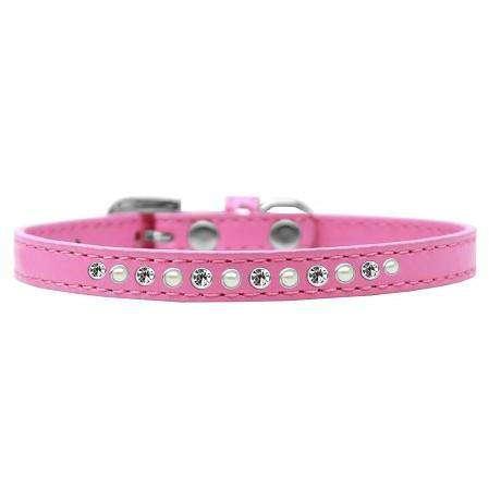 Pearl and Clear Crystal Puppy Collar - Petponia