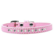 Load image into Gallery viewer, Pearl and Clear Crystal Puppy Collar - Petponia
