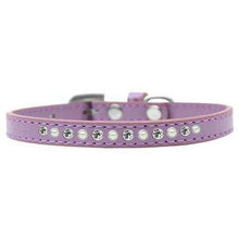 Load image into Gallery viewer, Pearl and Clear Crystal Puppy Collar - Petponia
