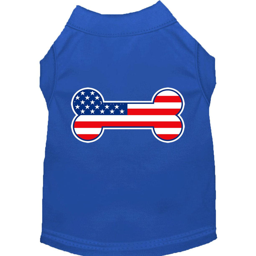 Bone Shaped American Flag Dog T-shirt - Petponia