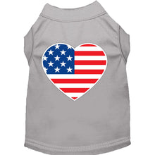 Load image into Gallery viewer, American Flag Heart Dog T-shirt - Petponia
