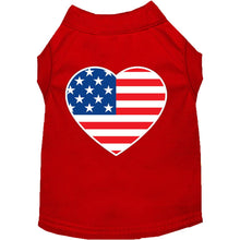 Load image into Gallery viewer, American Flag Heart Dog T-shirt - Petponia
