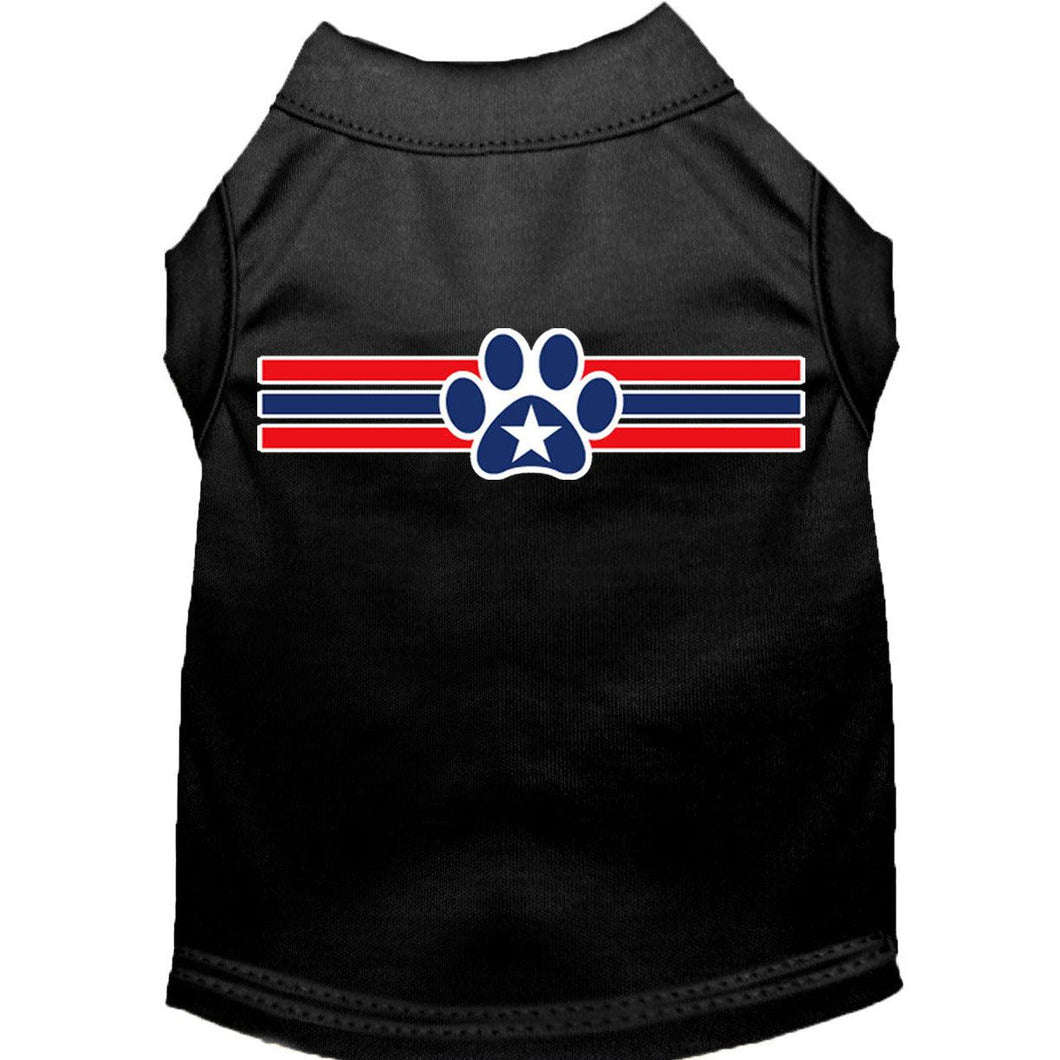 Patriotic Star Paw Dog T-shirt - Petponia