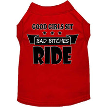 Load image into Gallery viewer, Bitches Ride Screen Print Pet Shirt - Petponia

