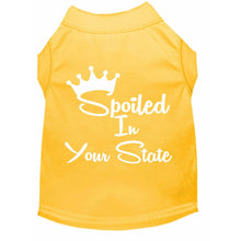 Load image into Gallery viewer, Spoiled in &#39;Your State&#39; Custom Dog Shirt - Petponia
