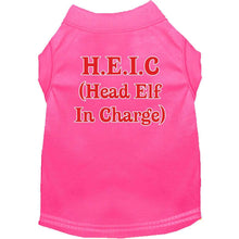 Load image into Gallery viewer, Head Elf In Charge Pet Shirt - Bright Pink / XS - Bright Pink / Small - Bright Pink / Medium - Bright Pink / Large - Bright Pink / XL - Bright Pink / XXL - Bright Pink / XXXL - Bright Pink / 4XL - Bright Pink / 5XL - Bright Pink / 6XL
