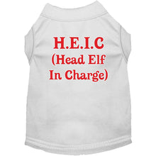 Load image into Gallery viewer, Head Elf In Charge Pet Shirt - White / XS - White / Small - White / Medium - White / Large - White / XL - White / XXL - White / XXXL - White / 4XL - White / 5XL - White / 6XL
