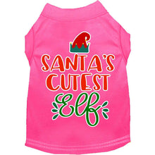 Load image into Gallery viewer, Santa&#39;s Cutest Elf Pet Shirt - Bright Pink / XS - Bright Pink / Small - Bright Pink / Medium - Bright Pink / Large - Bright Pink / XL - Bright Pink / XXL - Bright Pink / XXXL - Bright Pink / 4XL - Bright Pink / 5XL - Bright Pink / 6XL
