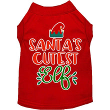 Load image into Gallery viewer, Santa&#39;s Cutest Elf Pet Shirt - Red / XS - Red / Small - Red / Medium - Red / Large - Red / XL - Red / XXL - Red / XXXL - Red / 4XL - Red / 5XL - Red / 6XL
