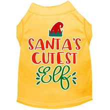 Load image into Gallery viewer, Santa&#39;s Cutest Elf Pet Shirt - Yellow / XS - Yellow / Small - Yellow / Medium - Yellow / Large - Yellow / XL - Yellow / XXL - Yellow / XXXL - Yellow / 4XL - Yellow / 5XL - Yellow / 6XL
