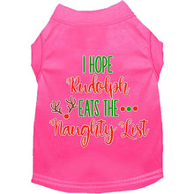 Load image into Gallery viewer, Hope Rudolph Eats Naughty List Pet Shirt - Bright Pink / XS - Bright Pink / Small - Bright Pink / Medium - Bright Pink / Large - Bright Pink / XL - Bright Pink / XXL - Bright Pink / XXXL - Bright Pink / 4XL - Bright Pink / 5XL - Bright Pink / 6XL
