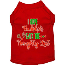 Load image into Gallery viewer, Hope Rudolph Eats Naughty List Pet Shirt - Red / XS - Red / Small - Red / Medium - Red / Large - Red / XL - Red / XXL - Red / XXXL - Red / 4XL - Red / 5XL - Red / 6XL
