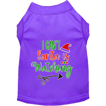 Load image into Gallery viewer, I Can&#39;t, Santa is Watching Pet Shirt - Purple / XS - Purple / Small - Purple / Medium - Purple / Large - Purple / XL - Purple / XXL - Purple / XXXL - Purple / 4XL - Purple / 5XL - Purple / 6XL
