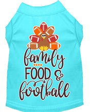 Load image into Gallery viewer, Family Food &amp; Football Thanksgiving Dog Shirt - Petponia
