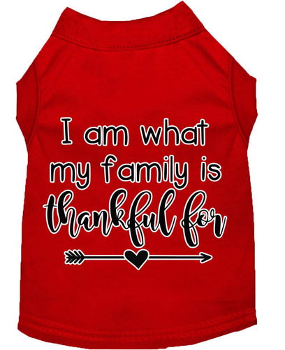 I am What My Family Is Thankful For - Thanksgiving Dog Shirt - Petponia