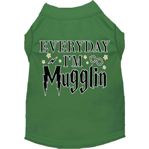 Everyday I'm Mugglin Screen Print Pet Shirt - Petponia