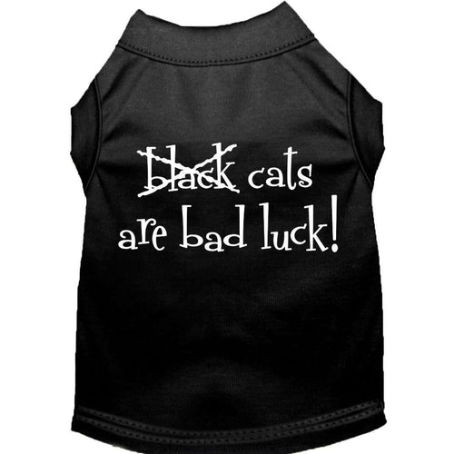 Black Cats are Bad Luck Pet Shirt - XS / Black - Small / Black - Medium / Black - Large / Black - XL / Black - XXL / Black - XXXL / Black - 4XL / Black - 5XL / Black - 6XL / Black