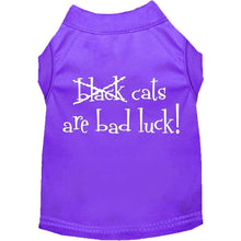 Load image into Gallery viewer, Black Cats are Bad Luck Pet Shirt - XS / Purple - Small / Purple - Medium / Purple - Large / Purple - XL / Purple - XXL / Purple - XXXL / Purple - 4XL / Purple - 5XL / Purple - 6XL / Purple

