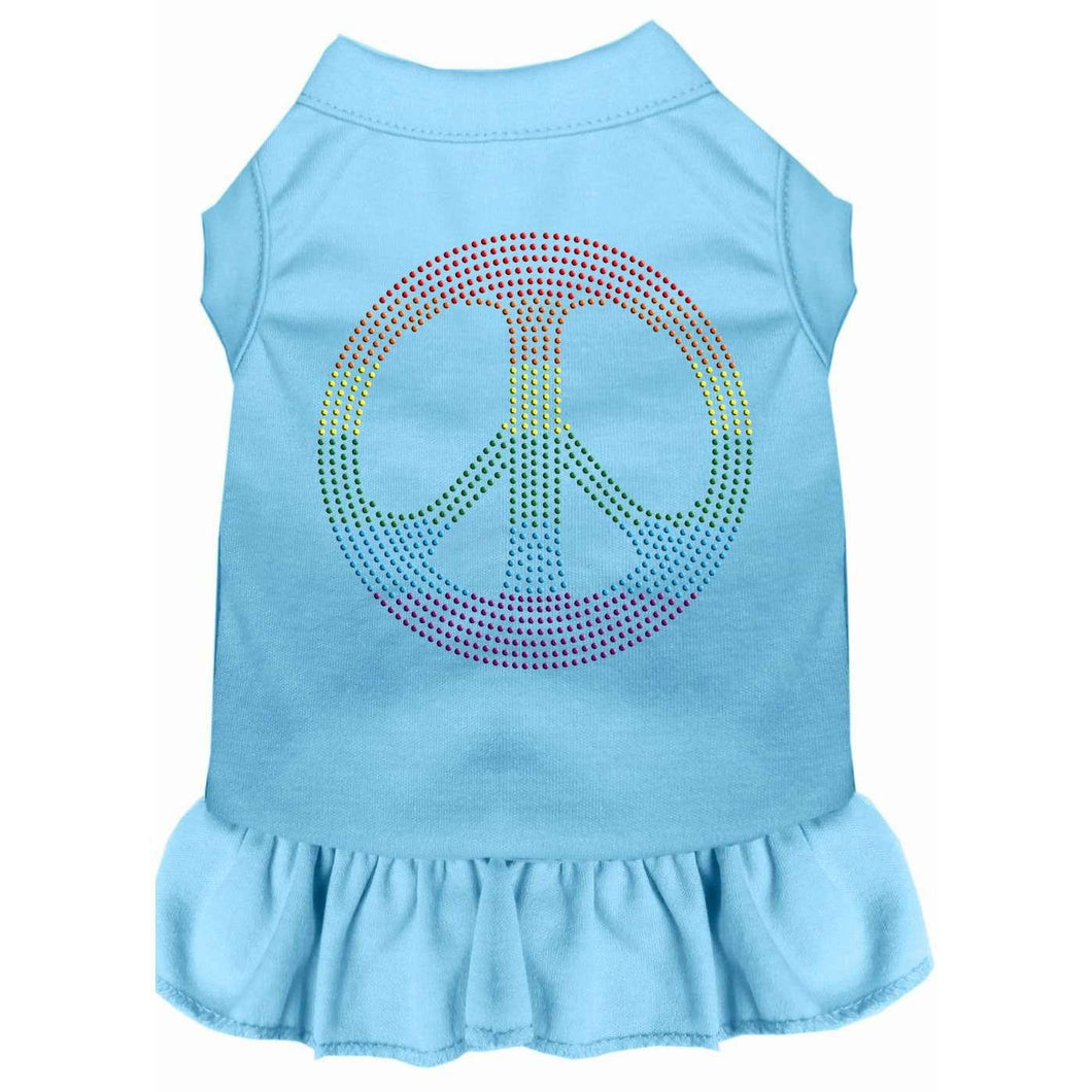 Rhinestone Rainbow Peace Dress - Petponia