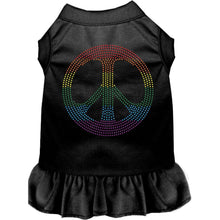Load image into Gallery viewer, Rhinestone Rainbow Peace Dress - Petponia
