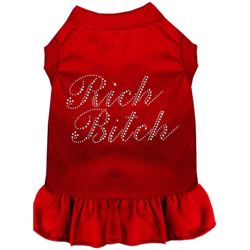 Rhinestone Rich Bitch Dress - Petponia